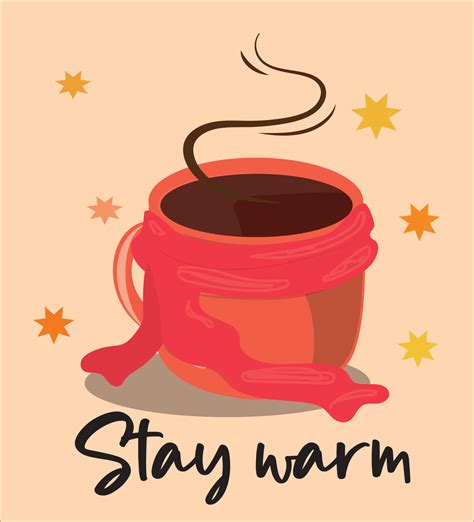 Stay warm with a warm cup of coffee 13763998 Vector Art at Vecteezy