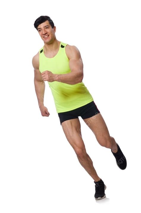 Strong Male Athlete Isolated On White Photo Background And Picture For ...