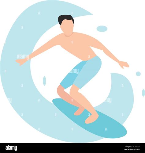 Man surfing in waves Stock Vector Images - Alamy