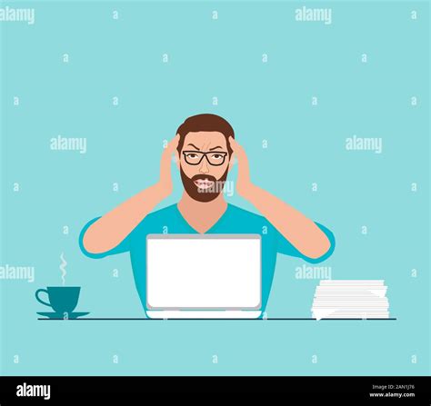 Young man documents sitting Stock Vector Images - Alamy