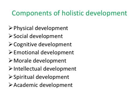 Holistic development