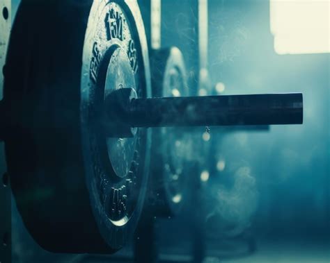 A crossfit challenge athlete lifting heavy weights gym environment ...