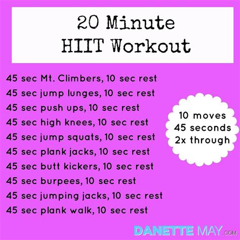 What’s an effective 20-min HIIT routine?