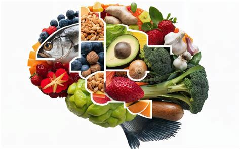 Healthy Brain Foods: Nutrient-Rich Diet for Cognitive Function Stock ...