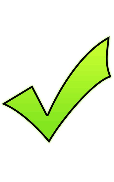 Green correct answer clipart free image download