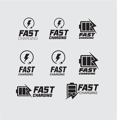fast charging icons set vector 21499324 Vector Art at Vecteezy