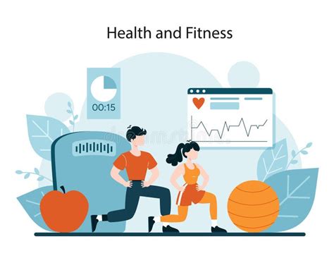 Dynamic Workout Duo Engaged in Fitness Routine Stock Vector ...
