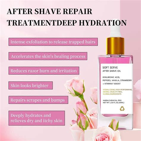 Strawberry Vanilla After Shave Oil Women for Smooth Skin, Truly Soft ...