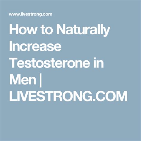 How to naturally optimize male testosterone & drive for peak vitality?
