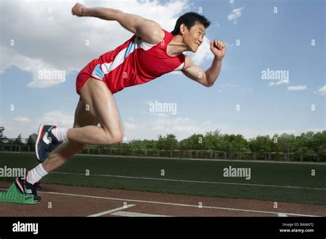 Athlete Running Track Stock Photo, Royalty Free Image: 23809202 - Alamy