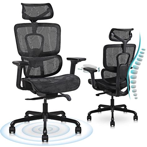 Ergonomic Office Desk Chair-Mesh Office Chair with Adjustable Seat ...