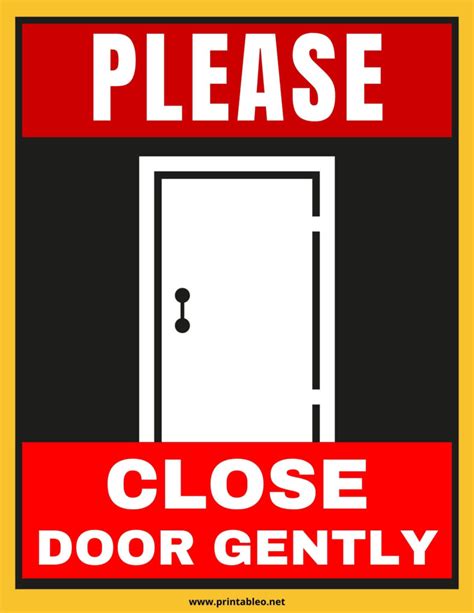 50+ Printable Please Close Door Sign - Printableo.Com