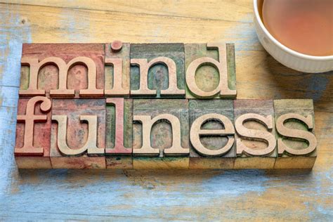 Mindfulness Word Abstract in Letterpress Wood Type Stock Photo - Image ...