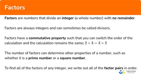 Factors - GCSE Maths - Steps, Examples & Worksheet