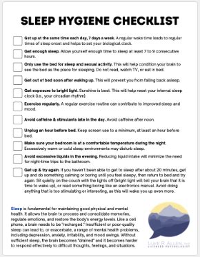 Sleep Hygiene Checklist — Luke R. Allen, PhD