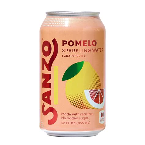 Flavored Sparkling Water - Pomelo (Grapefruit) 12-Pack - Carbonated ...