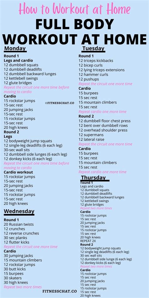FREE 7-day Full Body Workout At Home (How to Workout At Home)