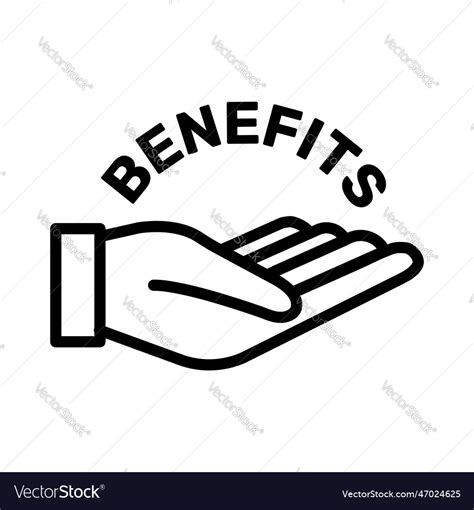 Benefits icon Royalty Free Vector Image - VectorStock
