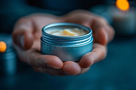 Fingers Applying a Soothing Aftershave Balm Stock Image - Image of ...
