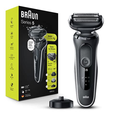 Braun Electric Razor for Men, Waterproof Foil Shaver, Series 5 5050cs ...