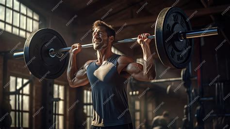 Premium AI Image | professional athlete lifting weights in gym