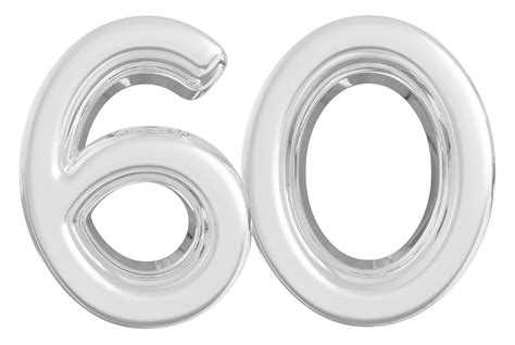 plata 3d número 60 60 36309066 PNG