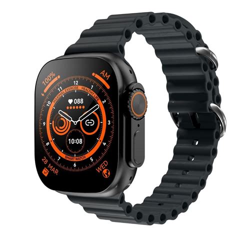 Ultra Max 8 Smart Watch for Men, HD TFT Display, 2.08 Inch - Black