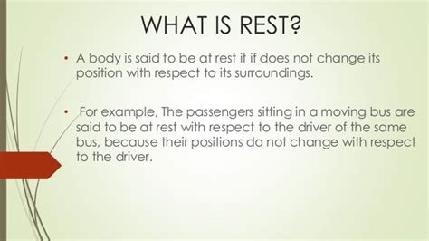 Rest and motion ppt