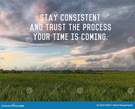 Life Inspiraitonal Motivational Quote - Stay Consistent And Trust The ...