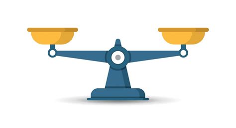 Scale icon in flat style. Weight balance vector illustration on ...