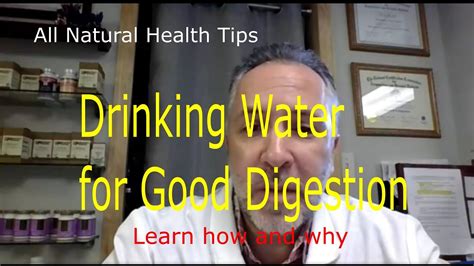 drinking water for good digestion - how and why - YouTube