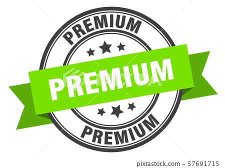 premium label. premium green band sign. premium - Stock Illustration ...