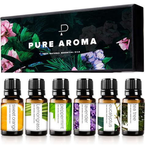 Amazon.com: Essential Oils Set by Pure Aroma - Top 6 Aromatherapy Oils ...