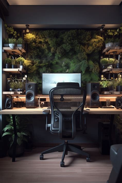 Modern ergonomic nature inspired work office gaming setup – Artofit