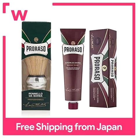 Cream PRORASO & (Norish) Lathering 100% Pig Hair Shaving Brush Ginawa ...