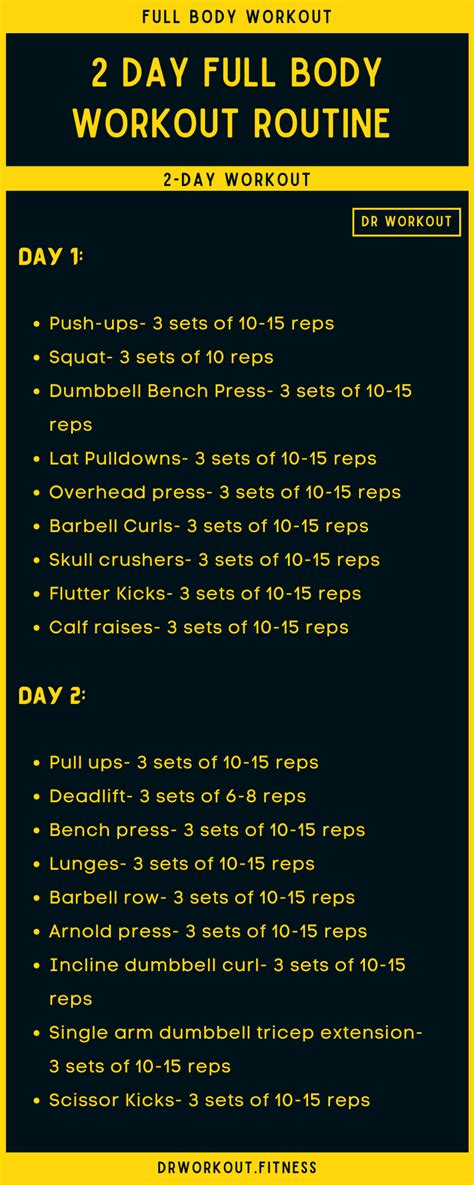 2 Day Split Workout Plan | Dr Workout