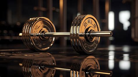 Premium AI Image | A barbell with weight plates