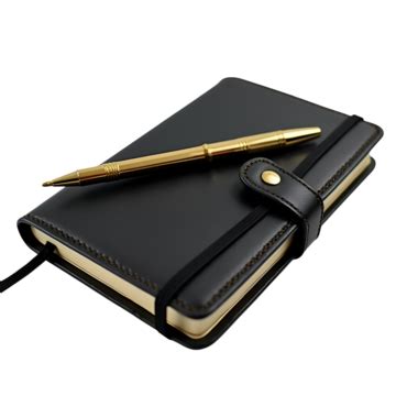 Black Notebook With Pen Elegant Writing Companion For Notes And Ideas ...