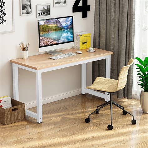 Feature: [MODERN SIMPLE DESK COMPUTER TABLE OFFICE DESKS ]- with metal ...