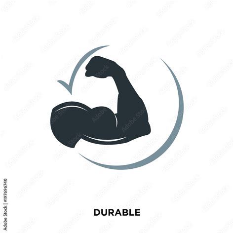 durable icon on white background, in black, vector icon illustration ...