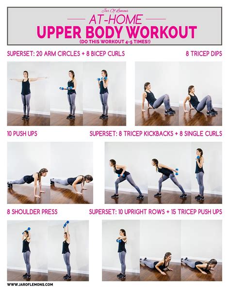 At-Home Upper Body Workout | Upper body workout, Upper body cardio ...