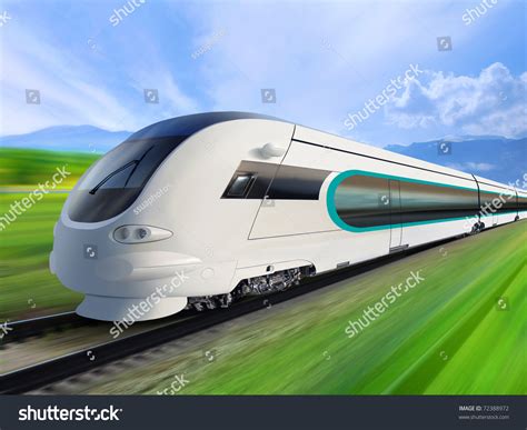 Super Streamlined Train Motion Blur Moves Stock Photo 72388972 ...