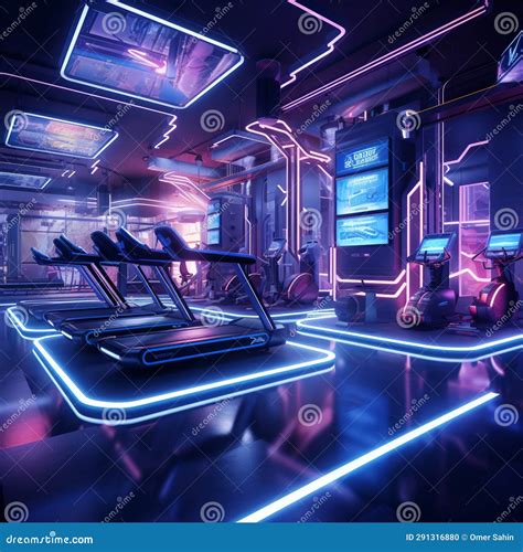 Futuristic Gym Setup Inspired By Revolutionary Regimen Royalty-Free ...