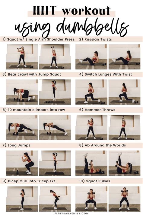 35-Minute Full-Body HIIT Workouts With Weights - Fit by Sara Emily ...