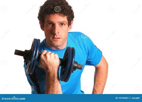 Man lifting weights stock image. Image of strengthening - 10749201