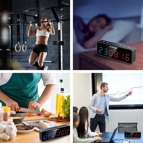 RUNOW Gym Timer, Rechargeable Interval Timer with Magnetic for Boxing, Tabata, HIIT, EMOM ...