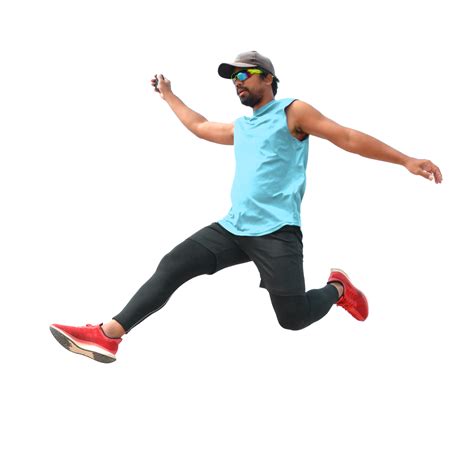 Athletic man jumping 15674976 PNG
