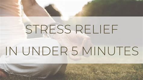 Effective 5-min stress relief techniques?