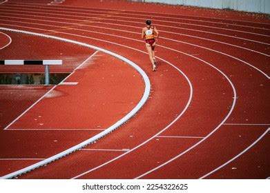 Focused Female Athlete Pushing His Limits Stock Photo 2254322625 ...