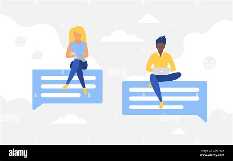 Man chatting on social Stock Vector Images - Alamy